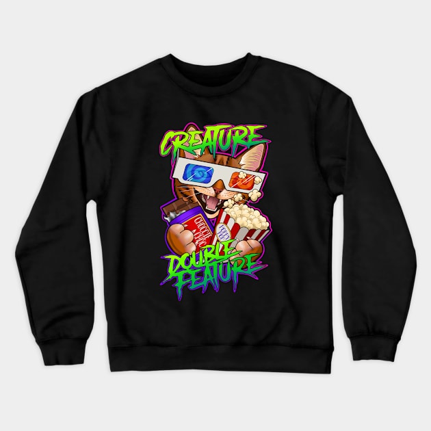 Creature Double Feature Crewneck Sweatshirt by Candymachine85